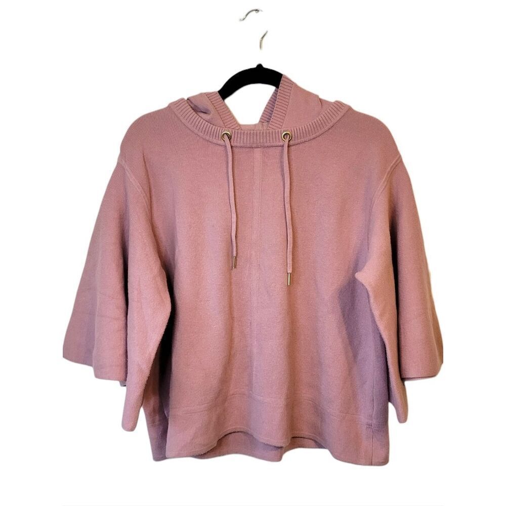 Anthropologie Maeve Mauve Knit Hoodie Poncho Size M